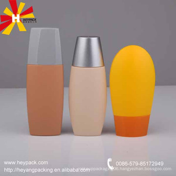 Mini Cute plastic sunblock packaging bottles for travel set